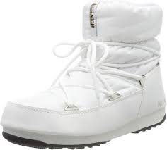 Moon-boot Bassi Nylon Wp2 - Stivali da Neve Unisex Bianchi