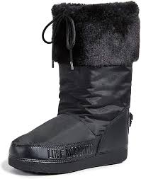 MoonBoot Neri Moschino Love - Stile e Comfort