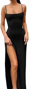 Vestito Aderente Nero Sexy Senza Maniche