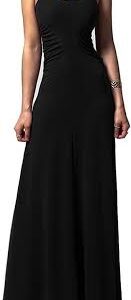 Vestito Maxi Aderente Nero Sexy per Donna