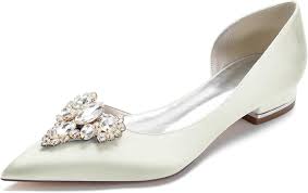 Scarpe da Sposa Avorio Comode a Punta Chiusa