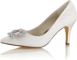 Scarpe da Sposa Emily in Avorio con Strass