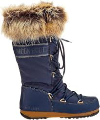 Moon Boot Monaco WP2: Stivali da Neve Unisex Blu Denim