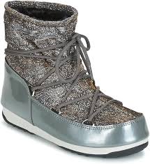 Moon Boot Grigio Argento: Stivali da Neve Donna