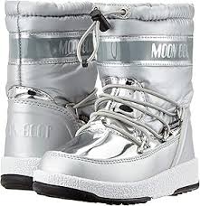 Moon Boot Jr. Soft WP: Stivali da Neve Argento per Bambini